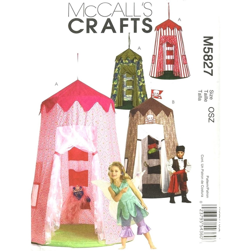 McCalls Sewing Pattern 5827 Play Tent Fantasy Pretend Child